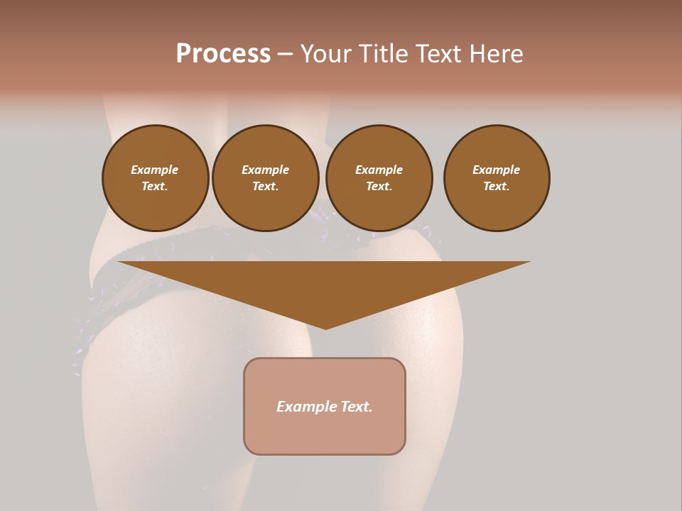 A Woman In A Purple Bikini With Her Butt Exposed PowerPoint Template