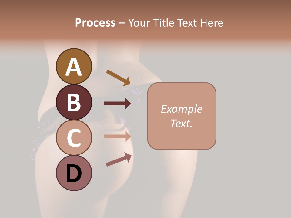 A Woman In A Purple Bikini With Her Butt Exposed PowerPoint Template