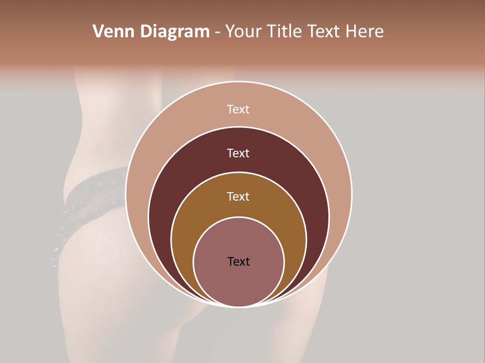 A Woman In A Purple Bikini With Her Butt Exposed PowerPoint Template