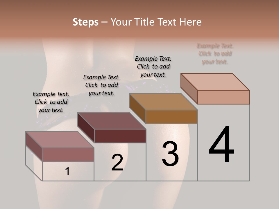 A Woman In A Purple Bikini With Her Butt Exposed PowerPoint Template