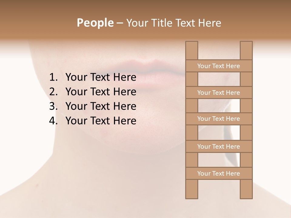 People Row White PowerPoint Template