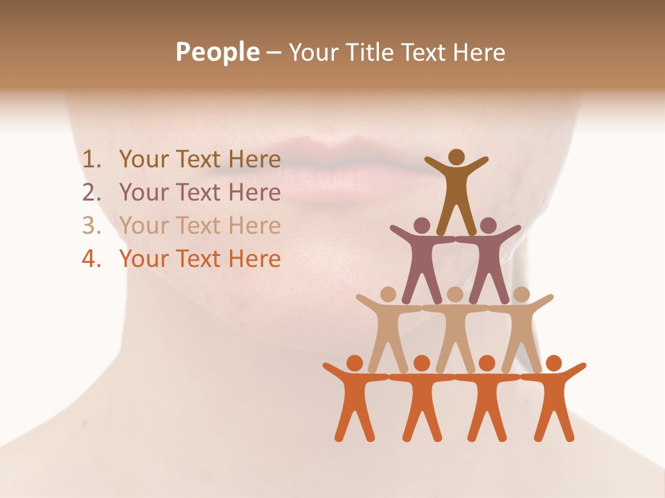 People Row White PowerPoint Template