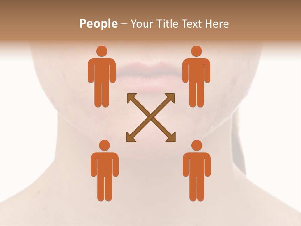 People Row White PowerPoint Template