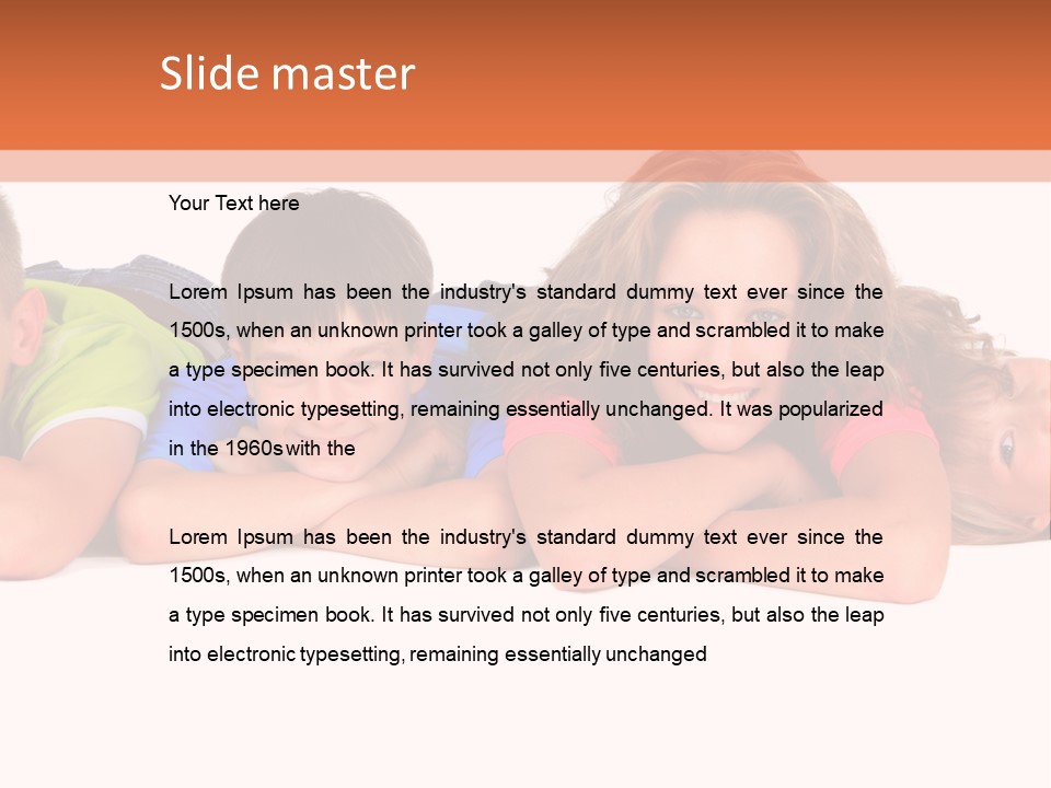 People Row White PowerPoint Template