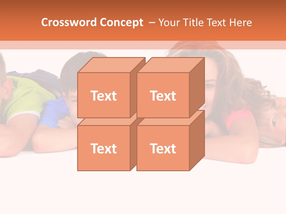 People Row White PowerPoint Template