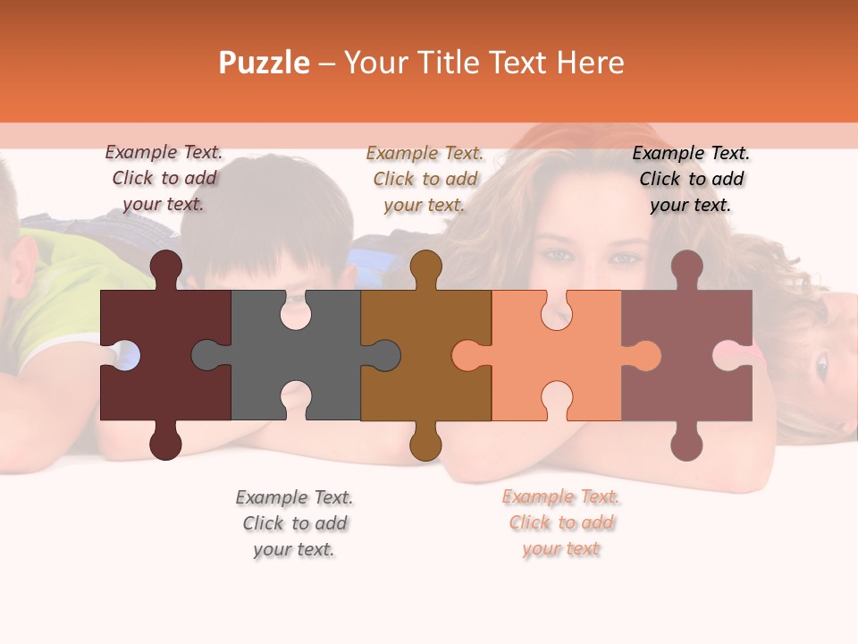 People Row White PowerPoint Template