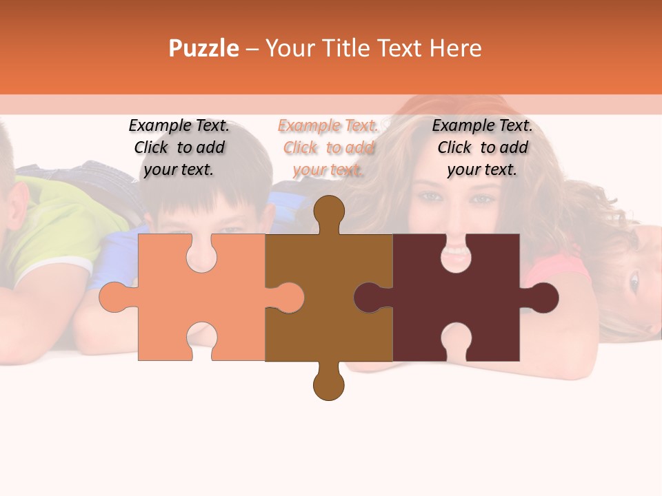 People Row White PowerPoint Template