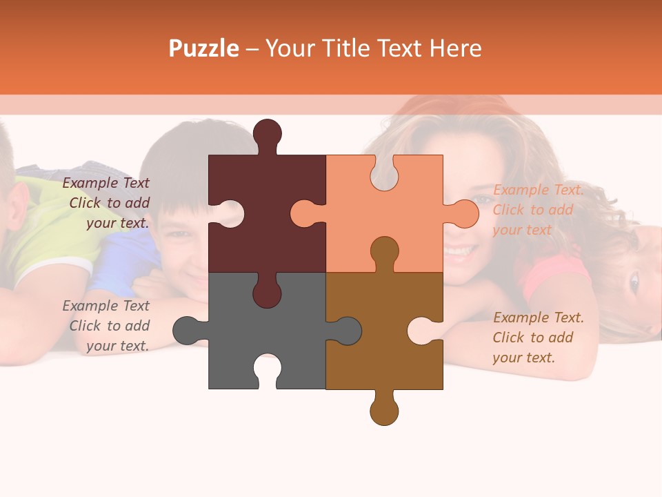 People Row White PowerPoint Template