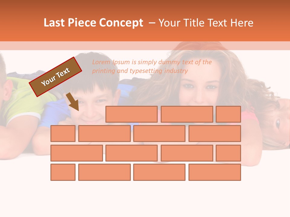 People Row White PowerPoint Template