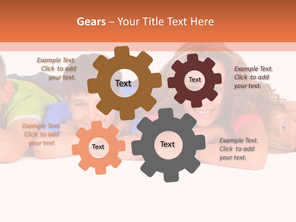 People Row White PowerPoint Template