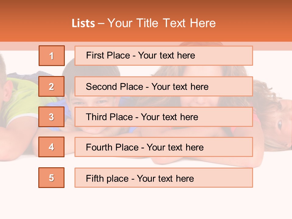 People Row White PowerPoint Template