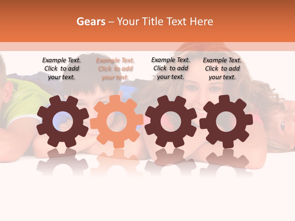 People Row White PowerPoint Template