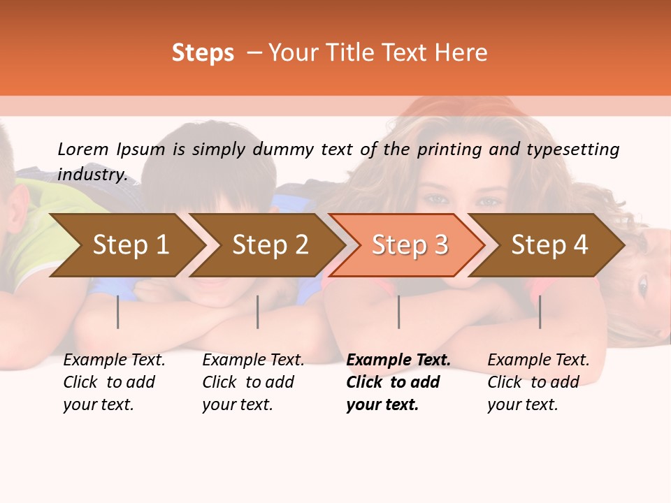 People Row White PowerPoint Template