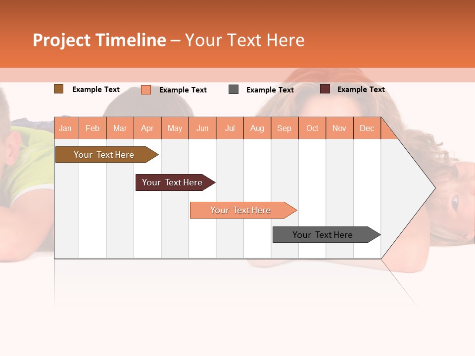 People Row White PowerPoint Template