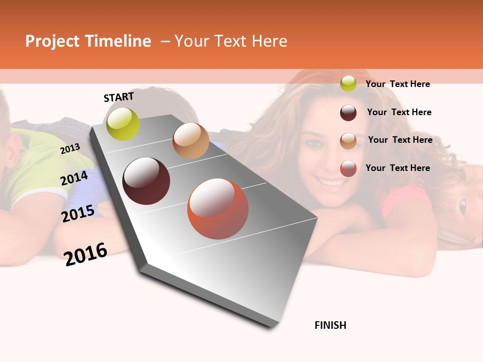 People Row White PowerPoint Template