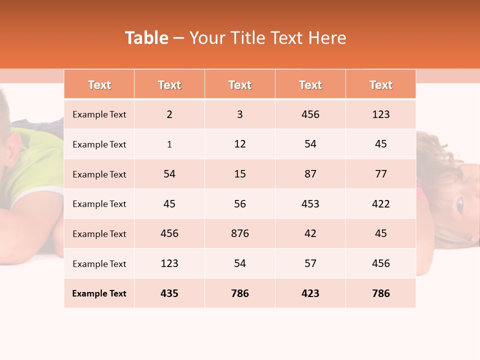 People Row White PowerPoint Template