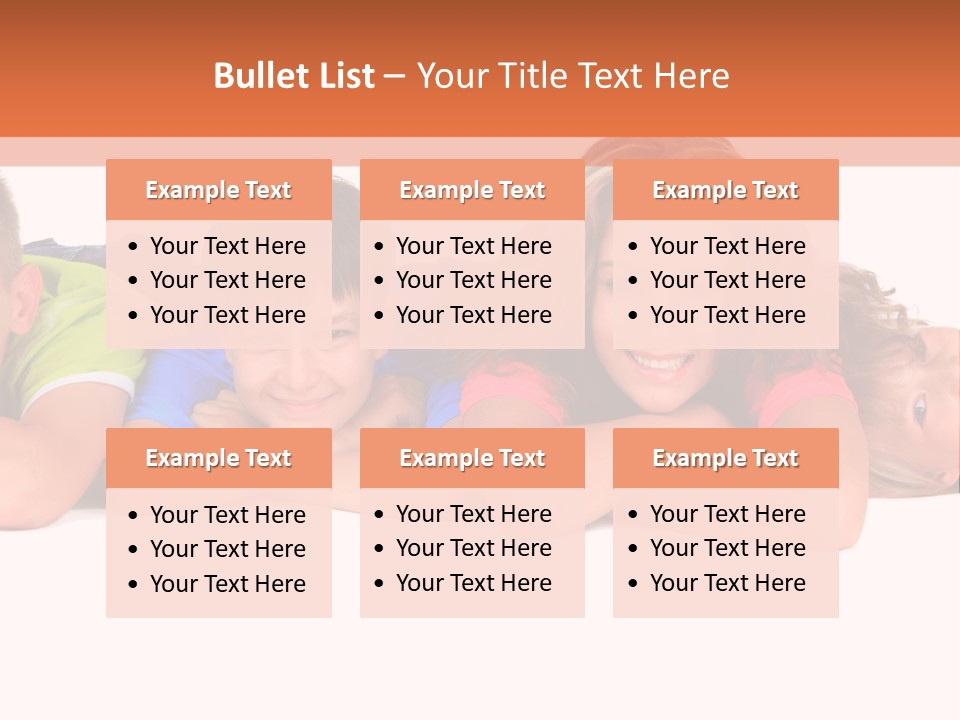 People Row White PowerPoint Template