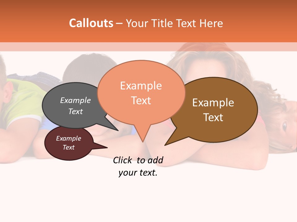 People Row White PowerPoint Template