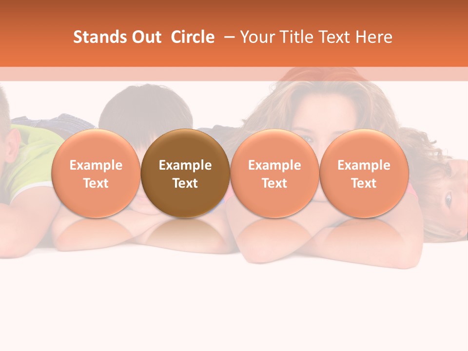 People Row White PowerPoint Template