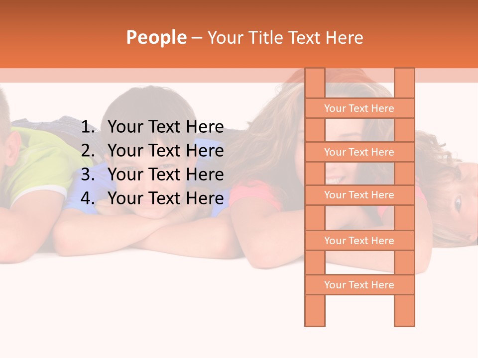 People Row White PowerPoint Template