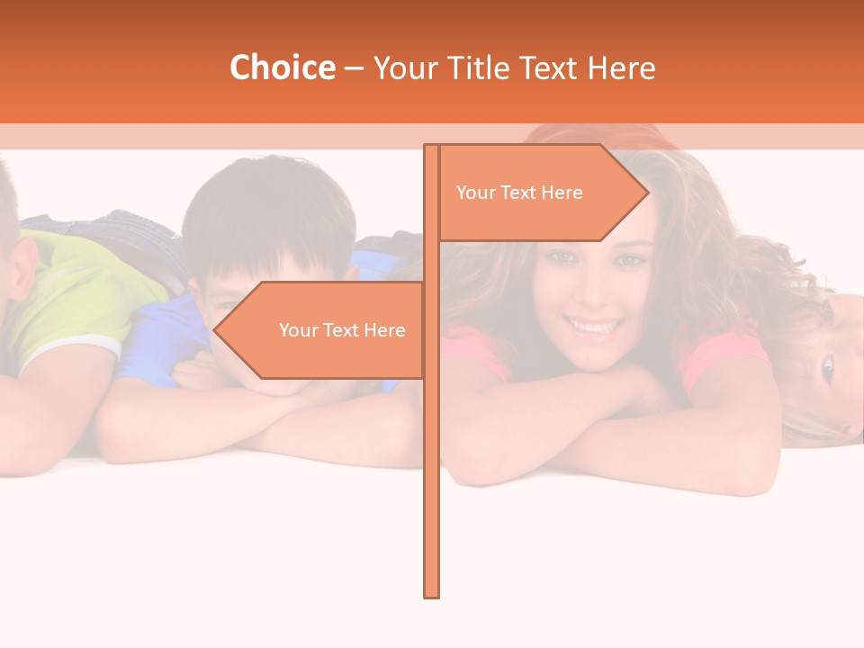 People Row White PowerPoint Template