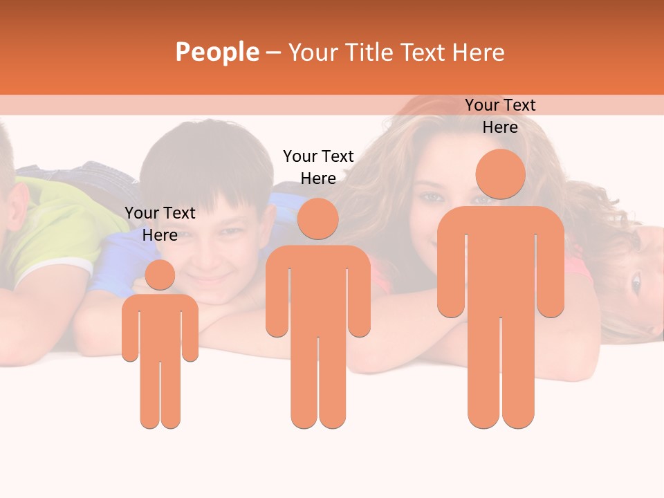 People Row White PowerPoint Template