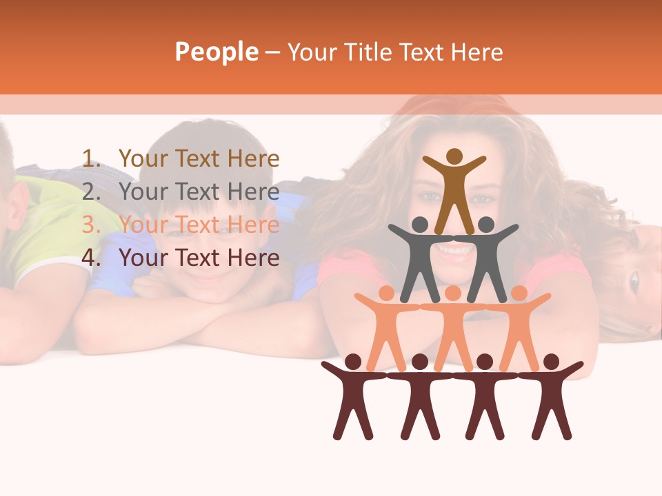 People Row White PowerPoint Template