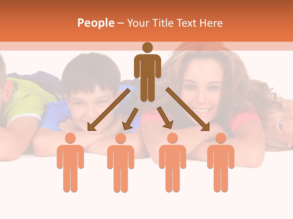 People Row White PowerPoint Template