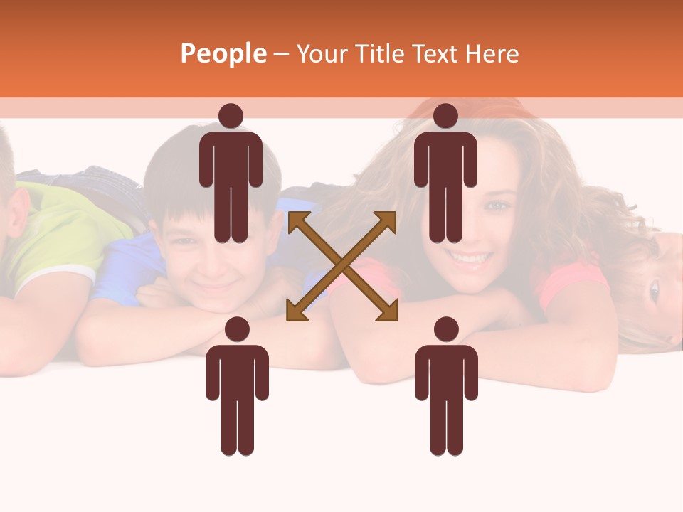 People Row White PowerPoint Template