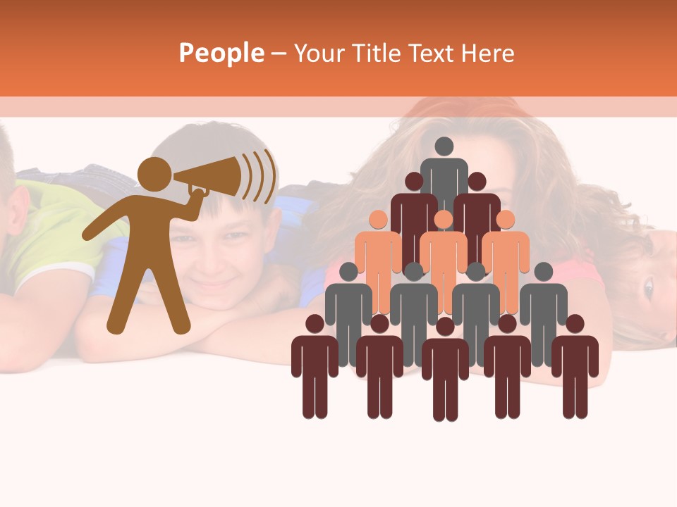 People Row White PowerPoint Template