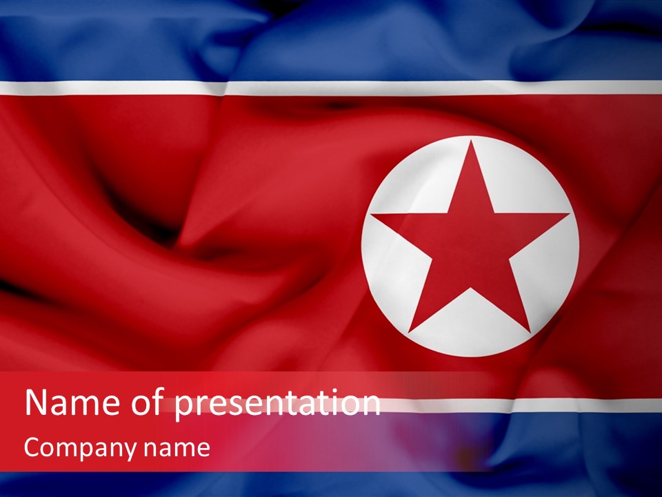 North Korea Weathered Design PowerPoint Template