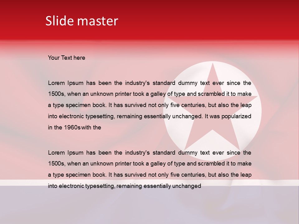 North Korea Weathered Design PowerPoint Template