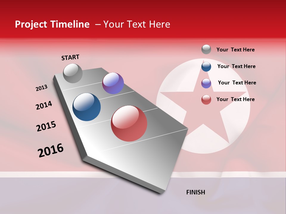 North Korea Weathered Design PowerPoint Template