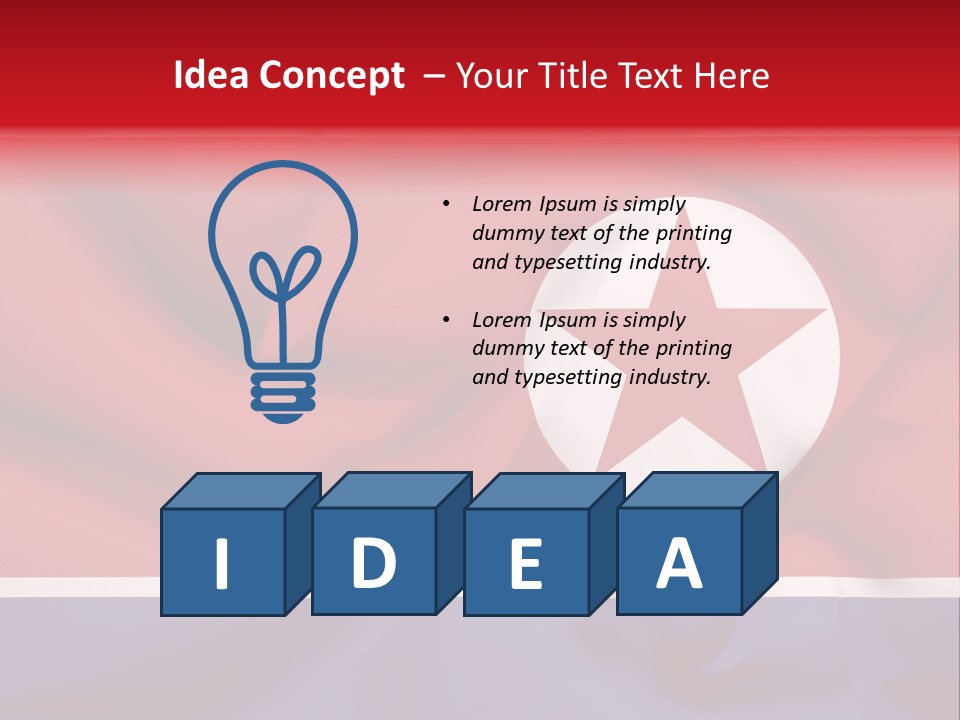 North Korea Weathered Design PowerPoint Template