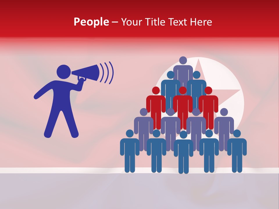 North Korea Weathered Design PowerPoint Template