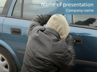 Convict Criminal Auto PowerPoint Template