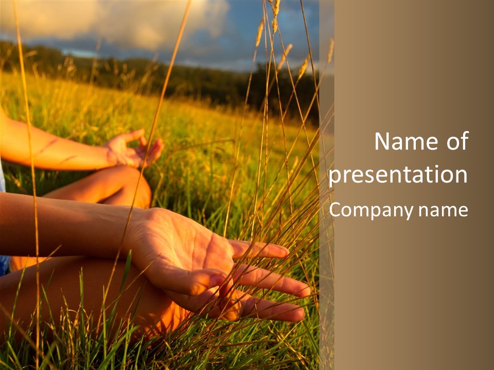 Grass Concentration Serene PowerPoint Template