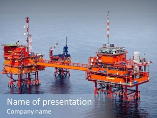 Oil Industry Petrochemical Industry Oil Refinery PowerPoint Template