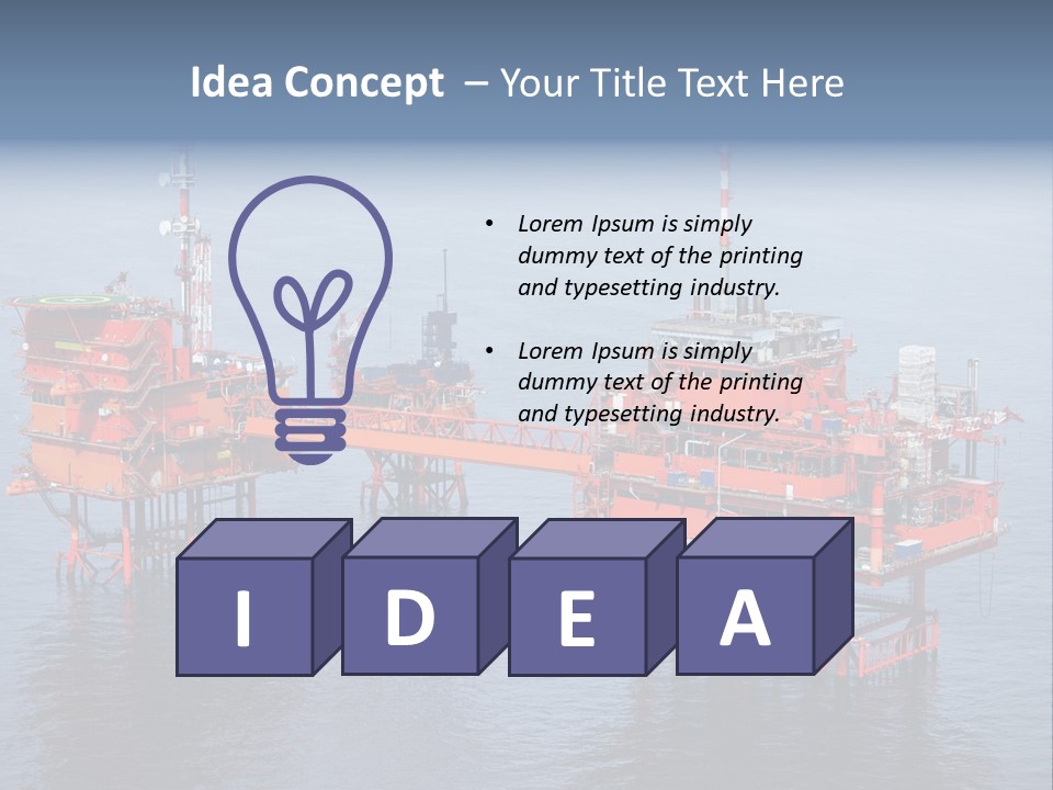 Oil Industry Petrochemical Industry Oil Refinery PowerPoint Template