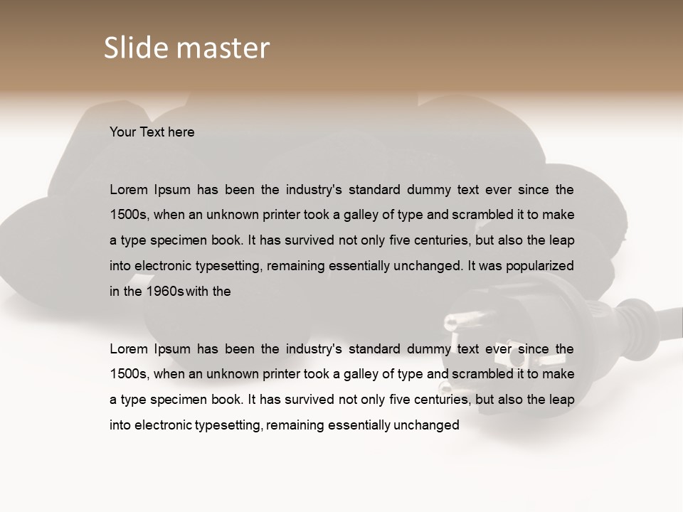 Hard Coal Fire Place Fire PowerPoint Template