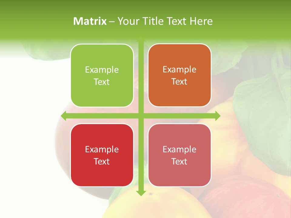 Vegetarian Basil Leaves Freshness PowerPoint Template