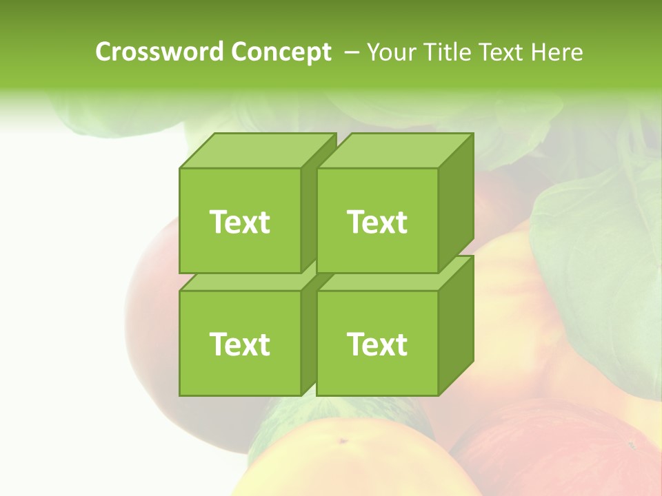 Vegetarian Basil Leaves Freshness PowerPoint Template