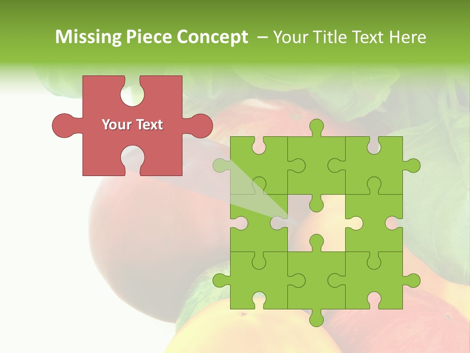 Vegetarian Basil Leaves Freshness PowerPoint Template