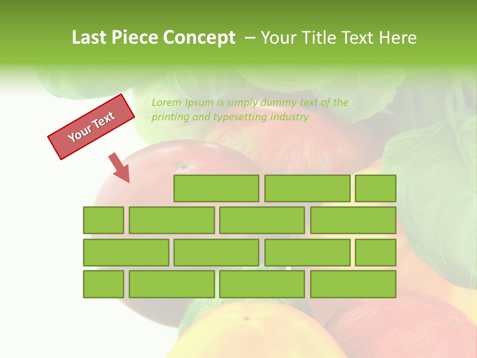 Vegetarian Basil Leaves Freshness PowerPoint Template