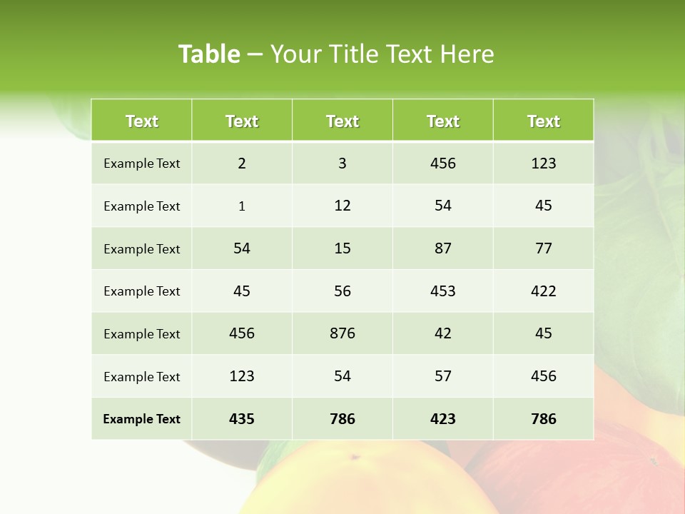 Vegetarian Basil Leaves Freshness PowerPoint Template