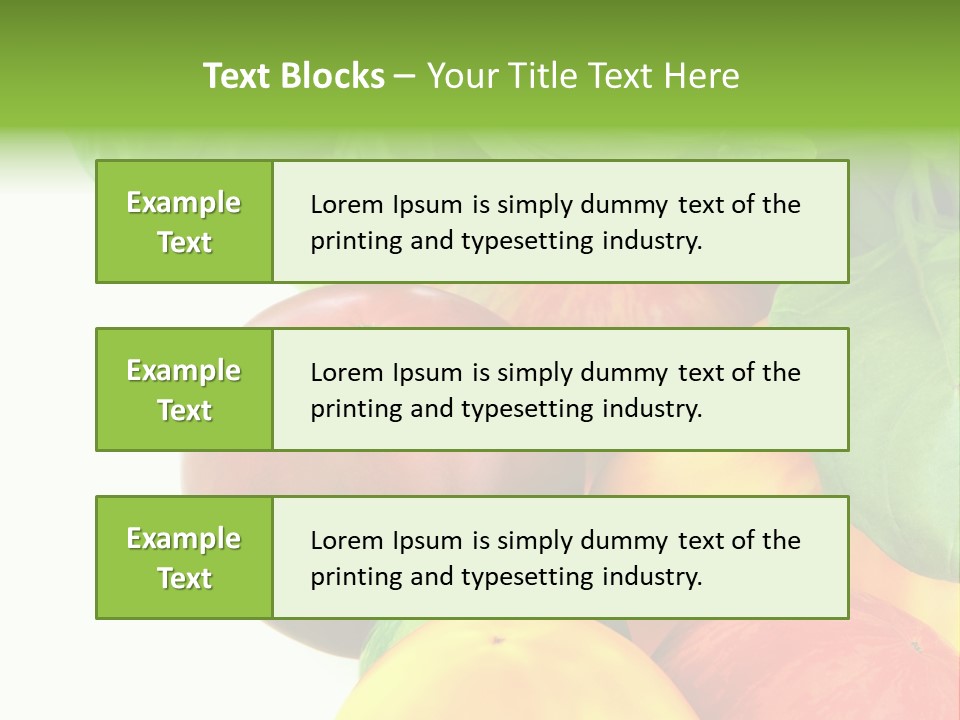 Vegetarian Basil Leaves Freshness PowerPoint Template