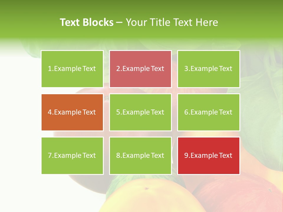 Vegetarian Basil Leaves Freshness PowerPoint Template