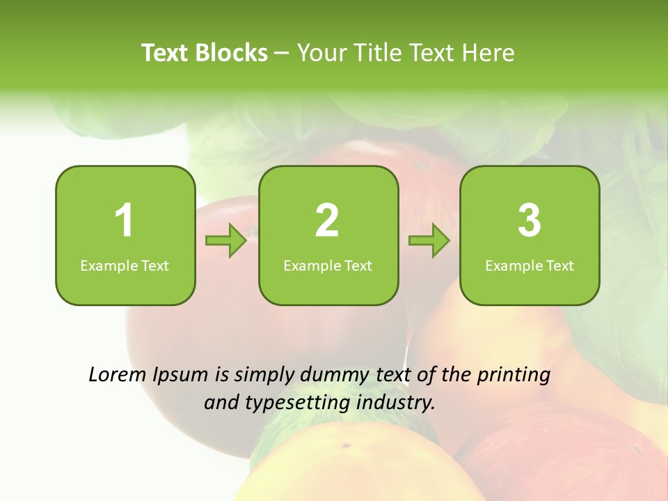 Vegetarian Basil Leaves Freshness PowerPoint Template