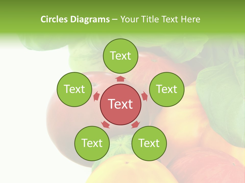 Vegetarian Basil Leaves Freshness PowerPoint Template