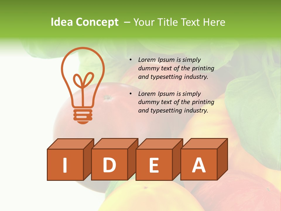 Vegetarian Basil Leaves Freshness PowerPoint Template